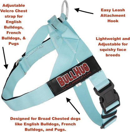 Adjustable Dog Harness– No Pull, No Choke – for English Bulldogs, French Bulldogs, Pugs & Broad-Chested Breeds – Easy, Safe Walks (Olive Green, XL)