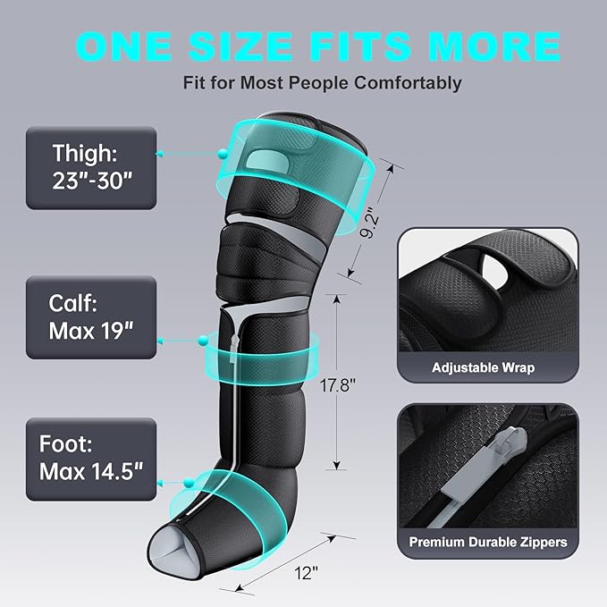 Leg Massager with Heat and Compression, Foot Massager