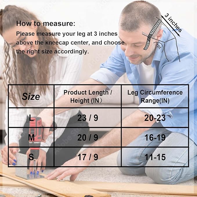 Garden Knee Pads for Men Women, Soft Knee Pad for House Cleaning Work, Comfortable Kneepads for Cleaning Floors Planting Flowers, Adjustable Knee Pads Gifts for Carpenters Painters Cleaners for Christmas, Blue M (1 pair)