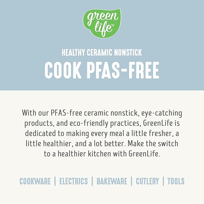 GreenLife Rice Cooker with Removable PFAS-Free Ceramic Nonstick Pot, 3-Cups