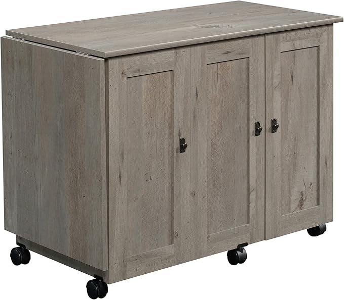 Sauder Craft Cart Storage Cabinet, Rolling Sewing Table