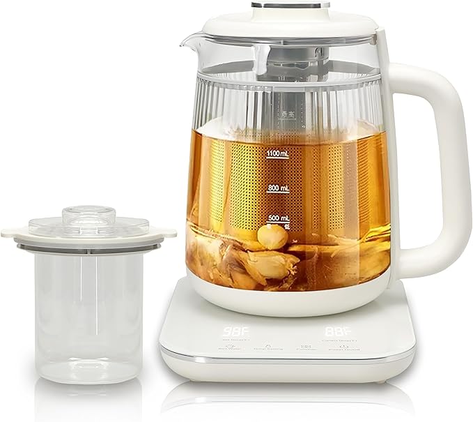 Health Pot, 1.5L Double-Layer Glass Electric Kettle