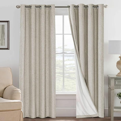 H.VERSAILTEX Linen Curtains 100% Blackout Curtains