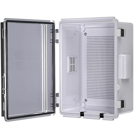 ABS Electrical Junction Box, Ventilated Design, Cable Grommets, IP65 Waterproof