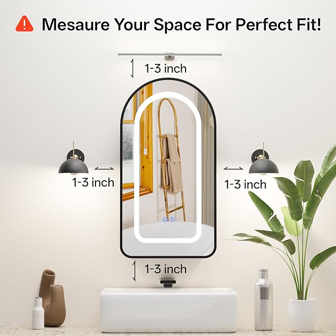 LED Arched Bathroom Medicine Cabinet