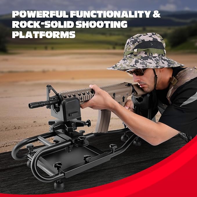Pridefend Heavy Duty Adjustable Rifle Shooting Rest with Rigid Steel Frame,No Wobble & Non-Slip Shooting Rest for Stable, Sight in, Stability for Shooting Range & Outdoor