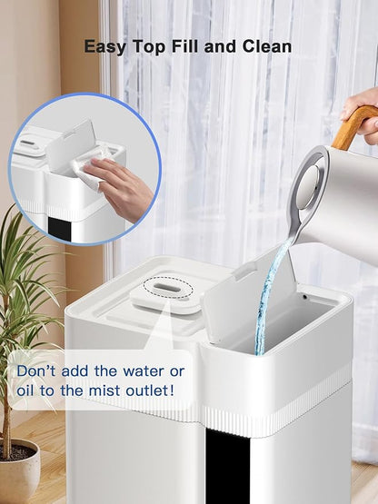 Zeova 13L/3.4Gal Humidifiers for Bedroom, Ultrasonic Warm & Cool Mist