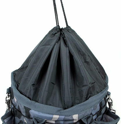 Jeffers Poplar Head Grooming Bag – Horse Grooming Organizer Tote with Pockets for Brushes, Tools, Clippers, Shampoo, Detangler – Stable Barn Kit Carrier for Horses, Pets, Livestock, Urban Camo