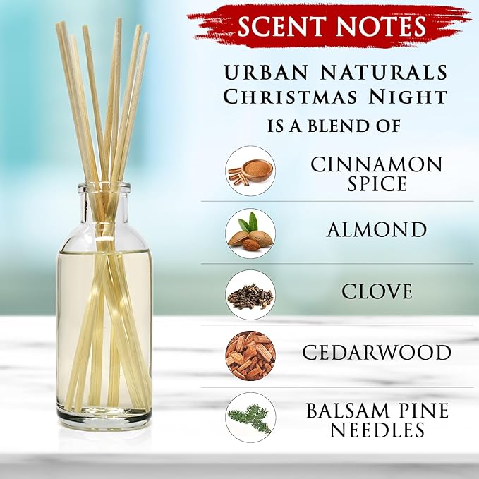 Urban Naturals Christmas Night Reed Diffuser Set