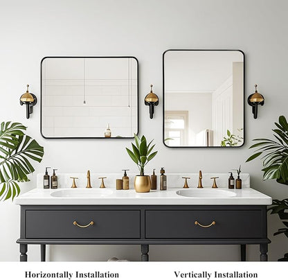 Fabuday Black Bathroom Vanity Mirror