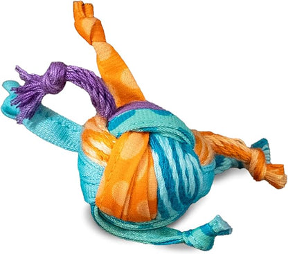 Catstages Catnip Tons of Tails – Interactive Catnip Dental Chew Toy for Cats with Rope, Ribbon & Cotton for Batting, Chasing & Chewing