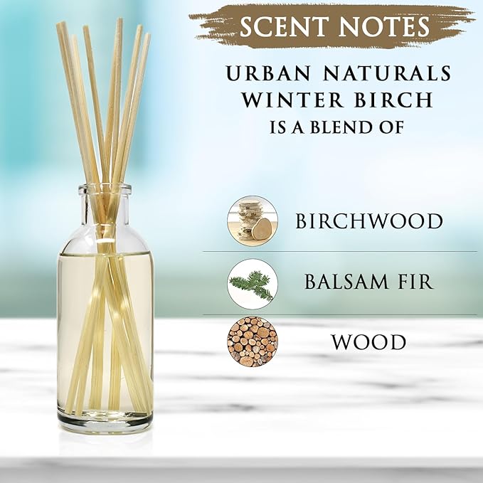 Urban Naturals Winter Birch Reed Diffuser Oil Gift Set | Birch Wood & Balsam