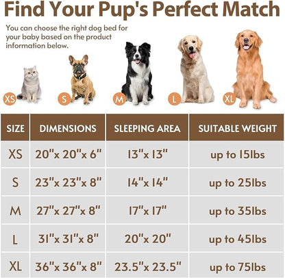 JOLLYVOGUE Calming Dog Beds Large Sized Dog, 36in Donut Washable Large Pet Bed, Anti-Slip & Anti-Anxiety Fluffy Faux Fur Round Dogs Bed, Fits up to 80 lbs Pets (Purple)