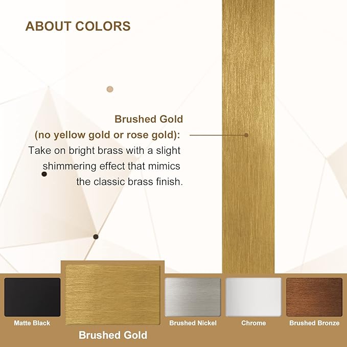 ANDY STAR Gold Bathroom Mirror, 30x36 Brushed Brass Rectangle Mirror