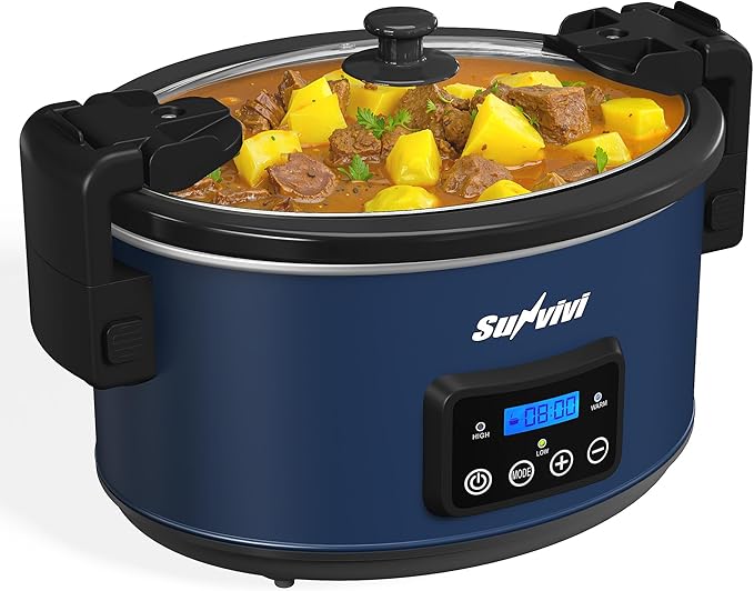 Sunvivi 8.5 Quart Programmable Slow Cooker: Multi-Cooker Food Warmer