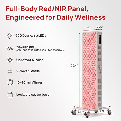 Red Light Therapy Panel for Body, 7 Wavelengths, Near‑Infrared Light Wellness