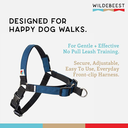 No Pull Dog Harness | Comfortable Dog Training Harnesses | Effective No Pull Harness Design | Ideal Dog Harness for Small Dog and Puppy | 4-Point Adjustable (XS - 15~20 inch Girth, Navy)