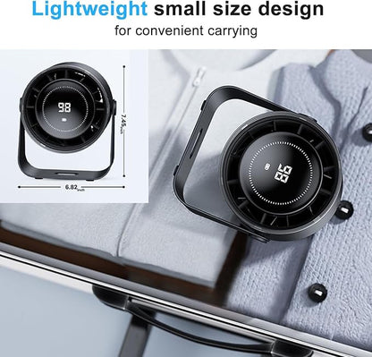 DURBESTER Small Desk Fan, 28dB Ultra-Quiet Desktop Air Circulator