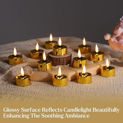 Eywamage Gold Christmas LED Tealights