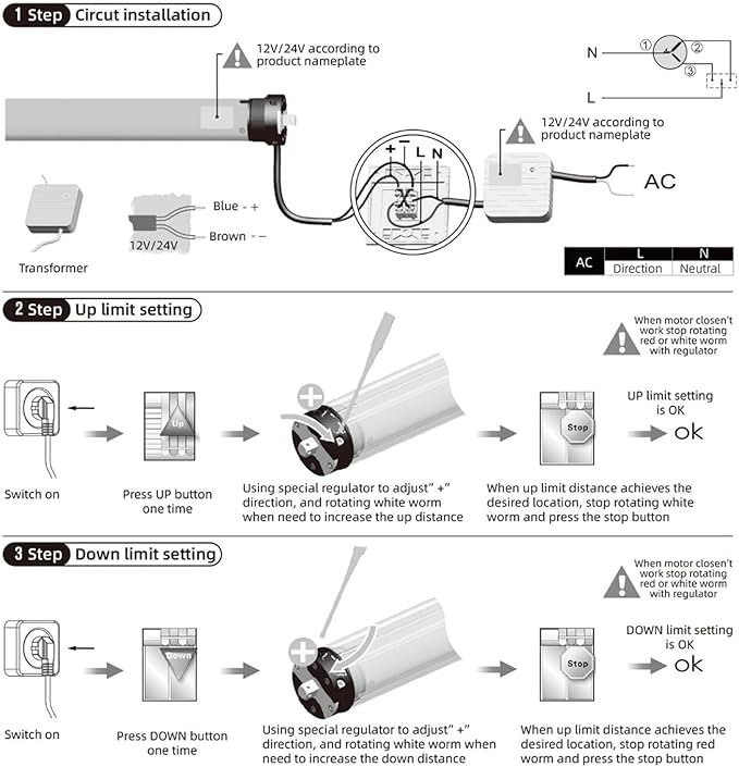 DM25DS 24V RV Electric Roller Shade Motor | Compatible