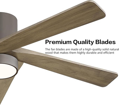 WINGBO 54 Inch Flush Mount DC Ceiling Fan