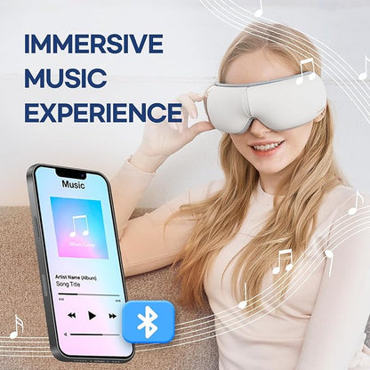 HubiCare Eye Massager with Heat, and Music Helps Relieve Strain, Dark Circles