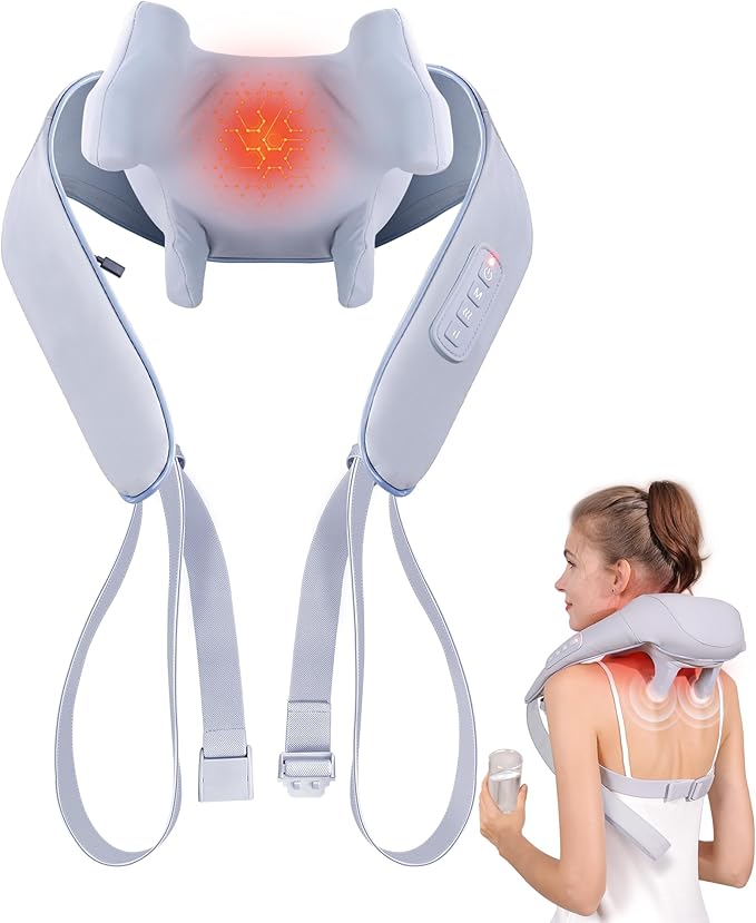 Electric Shiatsu Back and Neck Massager, Cordless Shoulder Massager