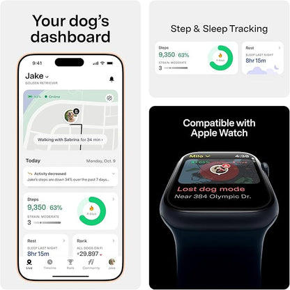 Fi Mini GPS Tracker for Dogs — 6-Month Membership Included — Smart Pet Tracking