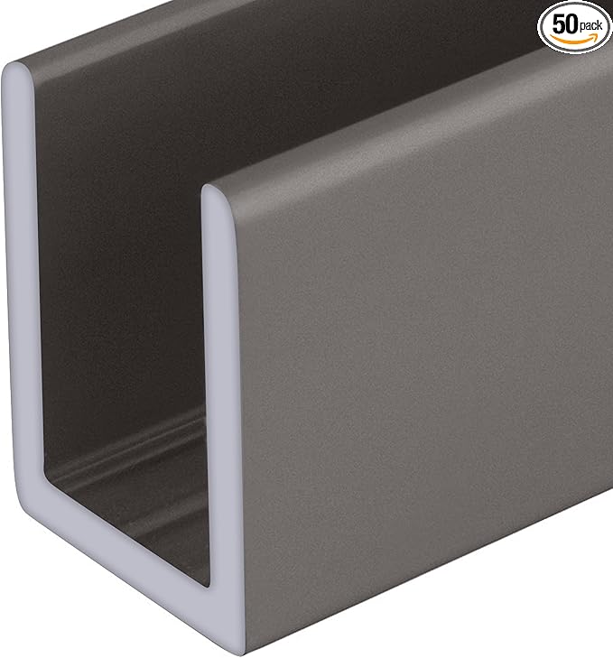 Brixwell SDCD38SN-CCP12-XCP50 Satin Nickel 3/8" Fixed Panel Shower Door Deep