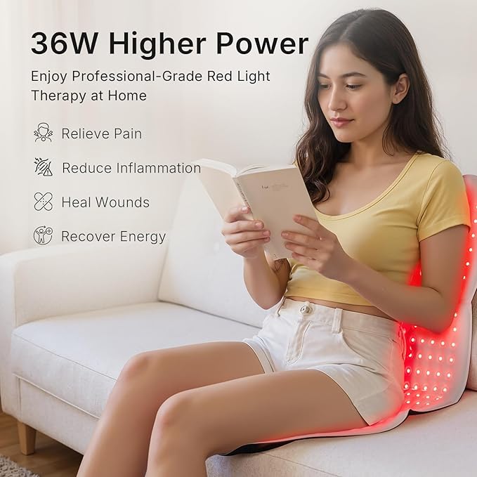Red Light Therapy Pad for Body – 30"x12" Large 660nm & 850nm Infrared Light