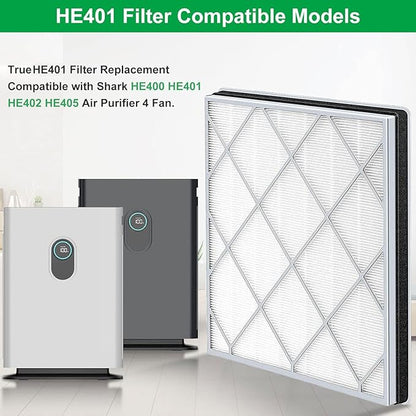 HE401 Filter Replace for Shark Air Purifier 4 Replacement Filter Compatible