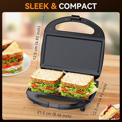 OSTBA Sandwich Maker, 2 Slice Grilled Cheese Maker