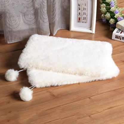 SHENGOCASE 2-Pack 11.8" x 17.7" Faux Rabbit Fur Cat Condo Replacement Cushion, Premium Quality Pet Bed Mat
