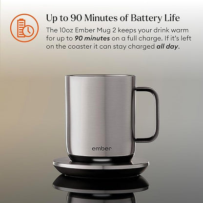 Ember Temperature Control Smart Mug 2, 10 Oz, App-Controlled Heated Coffee Mug
