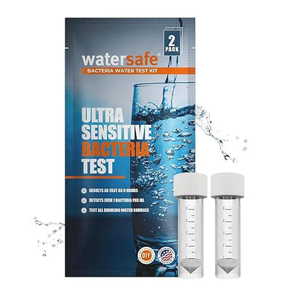 Watersafe® Bacteria Water Test Kit – USA-Made – Results as Fast as 6 Hours –
