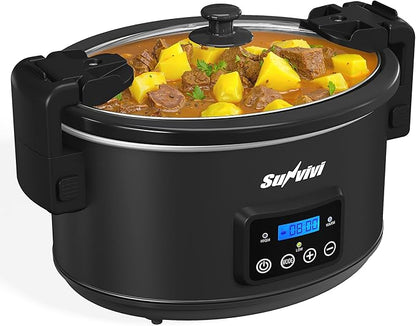 Sunvivi 8.5 Quart Programmable Slow Cooker: Multi-Cooker Food Warmer
