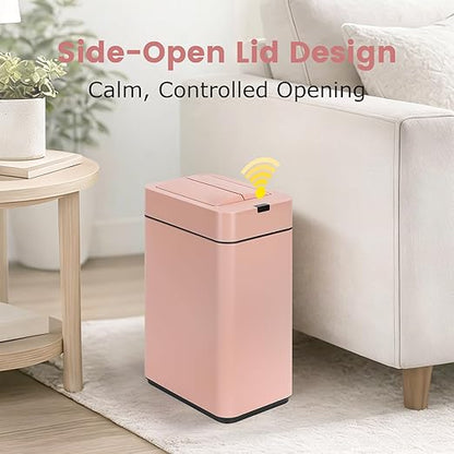 Sensor Trash Can with Butterfly Lid 2.6 Gallon Rectangular Automatic Garbage Can