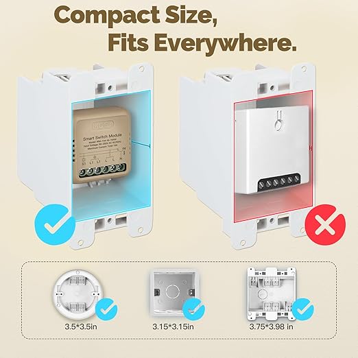 MOES WiFi Smart Relay with Energy Meter, Work with Google Assistant & Alexa