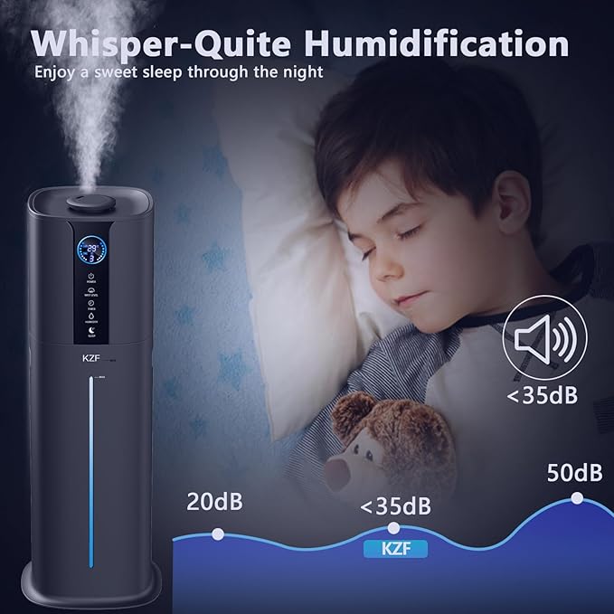 9L Smart Humidifiers for Bedroom Large Room, 2.3Gal Cool Mist Top Fill Diffuser