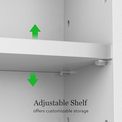 Bathroom Cabinet Wall Mounted Over Toilet Storage Cabinet 20x28 Inch White Wood