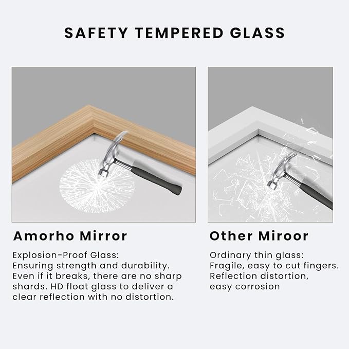 Amorho 60 X30 Inch Bathroom Mirror