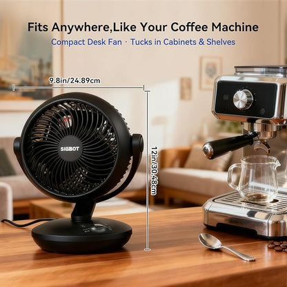 SIGBOT Fan for Bedroom with Remote, Ultra Quiet Desk Fans, with 3 Modes
