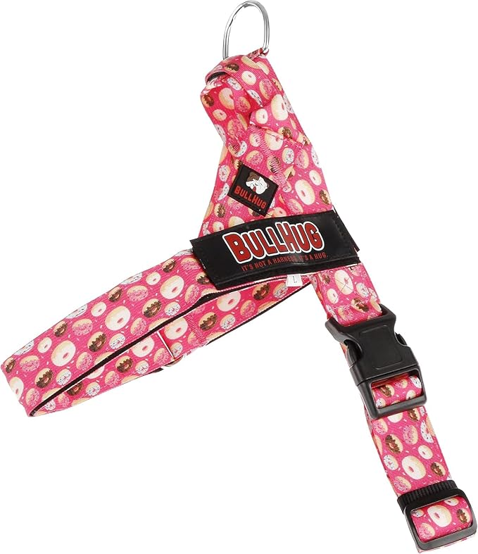 Adjustable Dog Harness– No Pull, No Choke – for English Bulldogs, French Bulldogs, Pugs & Broad-Chested Breeds – Easy, Safe Walks (Donuts, XL)