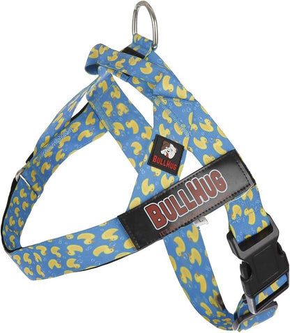 Adjustable Dog Harness– No Pull, No Choke – for English Bulldogs, French Bulldogs, Pugs & Broad-Chested Breeds – Easy, Safe Walks (Sky-Duck, Medium)