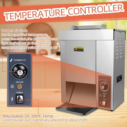 Hakka Commercial Burger Machine, Vertical 2000W Chain Type Automatic Unlimited