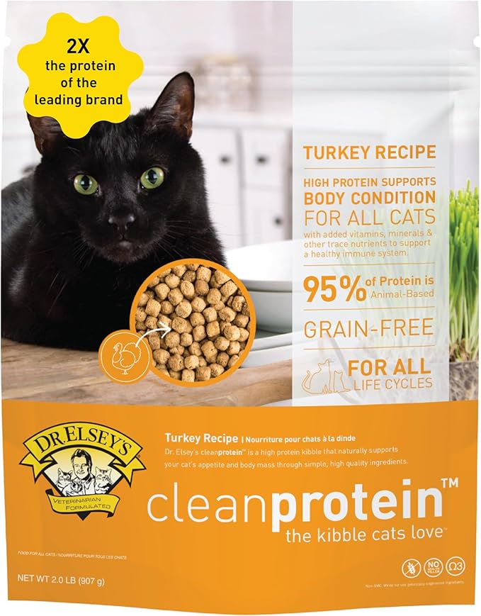 Dr. Elsey's cleanprotein Turkey Cat Kibble 2 lb. Bag