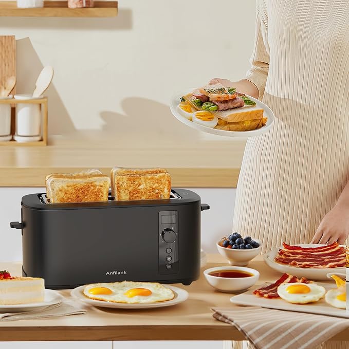 Toaster 4 Slice Long Extra Wide Slot 1.5"