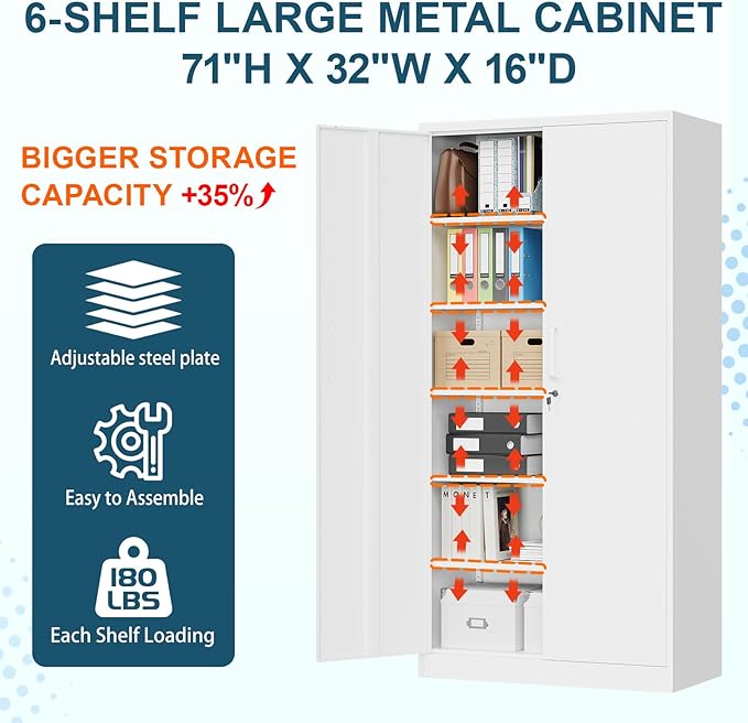 MIIIKO Metal Storage Cabinet