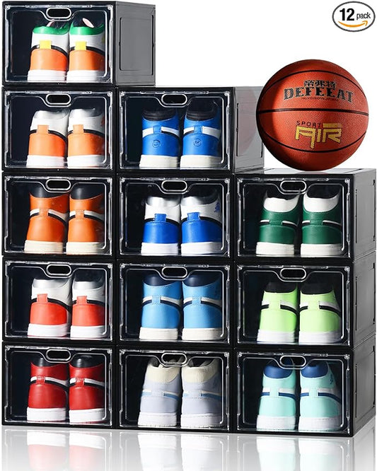 12 Pack Large Shoe Storage Box, Shoe Containers