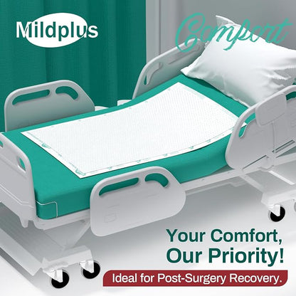 MILDPLUS Heavy Duty Underpads 36"X36", 40 Count, Ultra Absorbent Chucks 150Grams Tear-Resistant Bed Pads Disposable Incontinence Pads for Adults, Kids or Pets (Discreet Packaging)